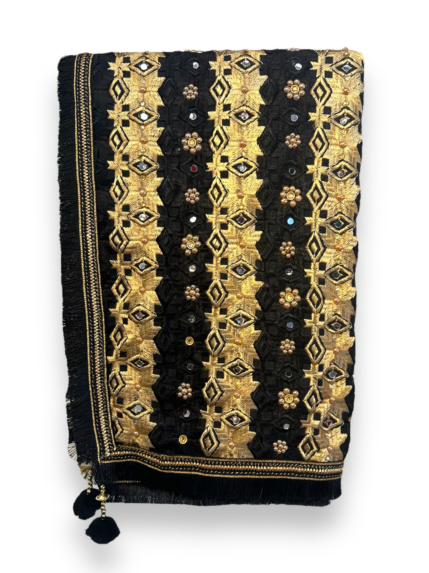 Phulkari Dupatta - Dusk Black