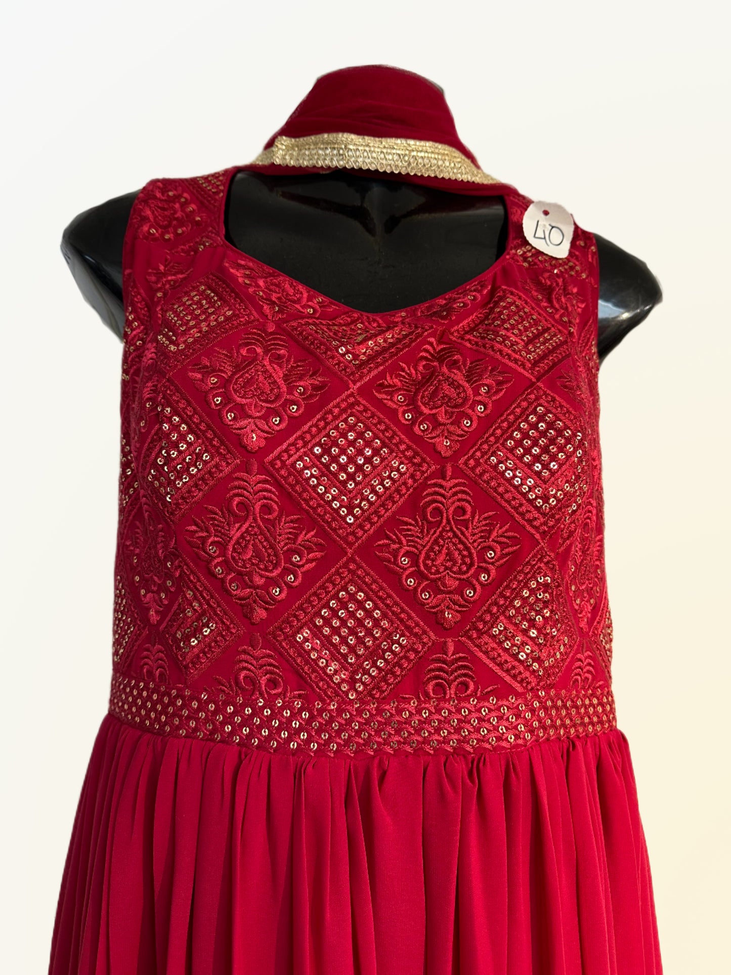 Maroon Anarkali - Dress