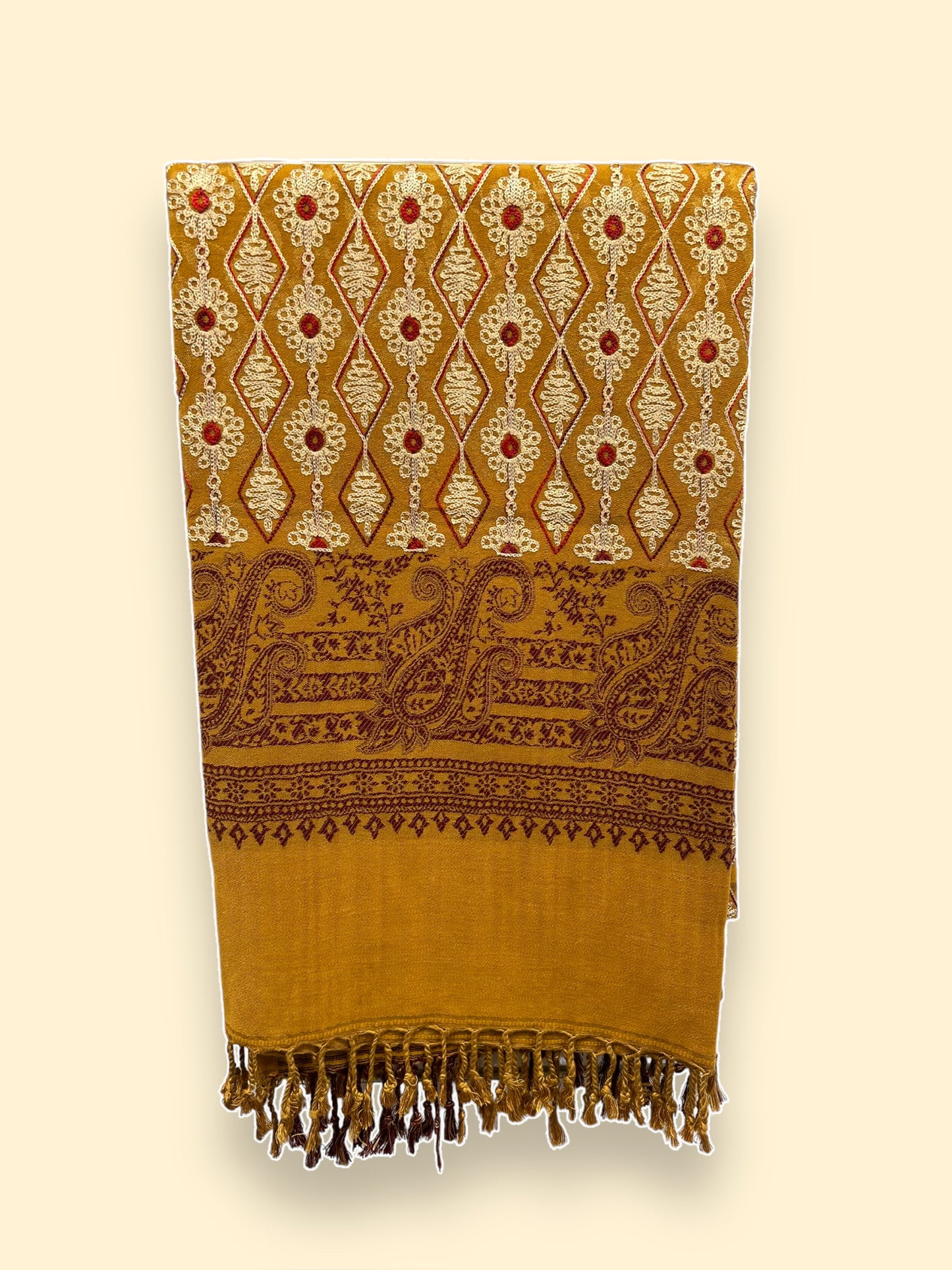 Rayon Wool Shawl - Turmeric Gold