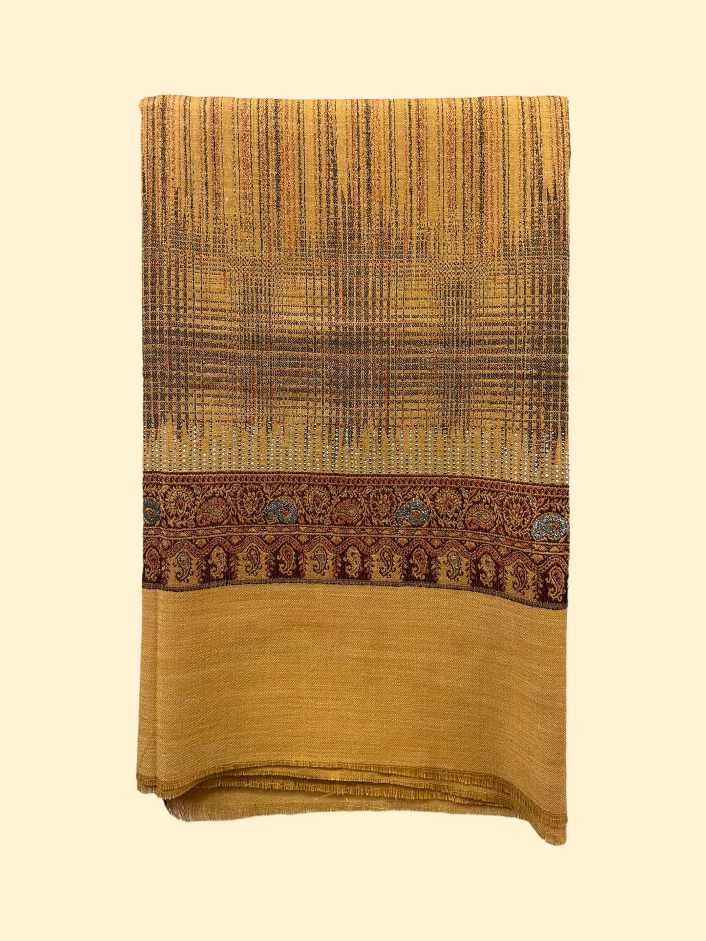 Rayon Wool Shawl - Golden Brown