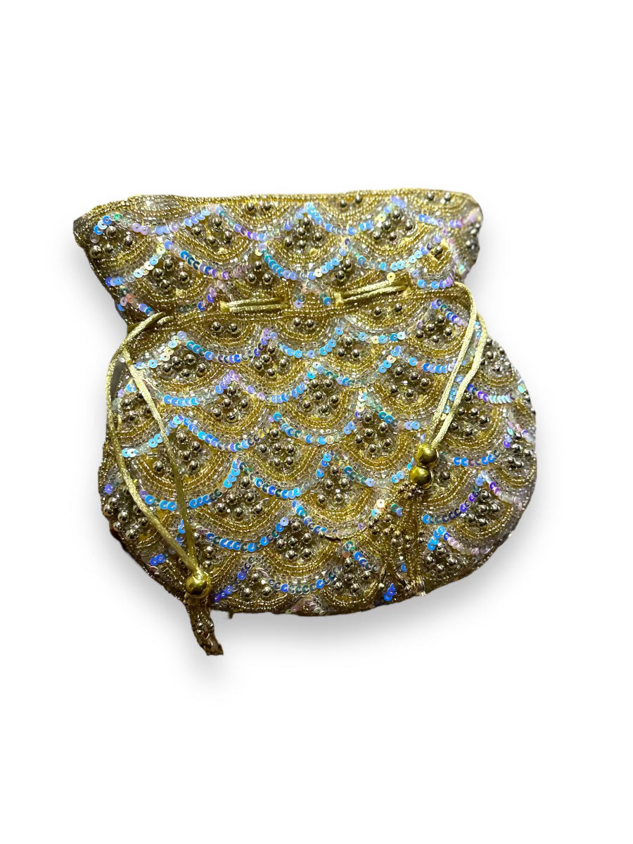 Pouch Purse with Heavy Sequins Work